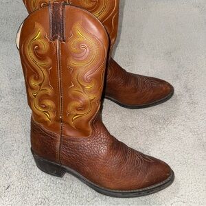 Double-H Western Work Men’s 11.5 EE Rust Mustang Leather Work DH4417